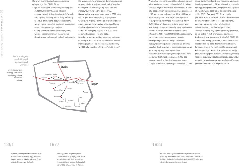 handlowym uczestniczy 21 baz własnych, a pozostałe system rurociągów produktowych należących w ubiegłym roku utworzyliśmy nową sieć baz Realizacja projektu doprowadzi do utworzenia w 2001 realizują