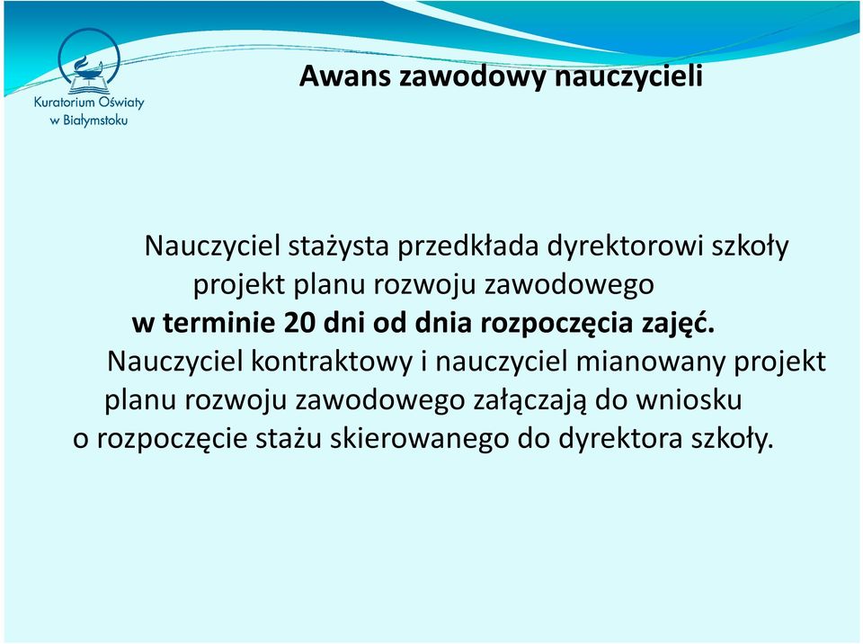 Nauczyciel kontraktowy i nauczyciel mianowany projekt planu rozwoju