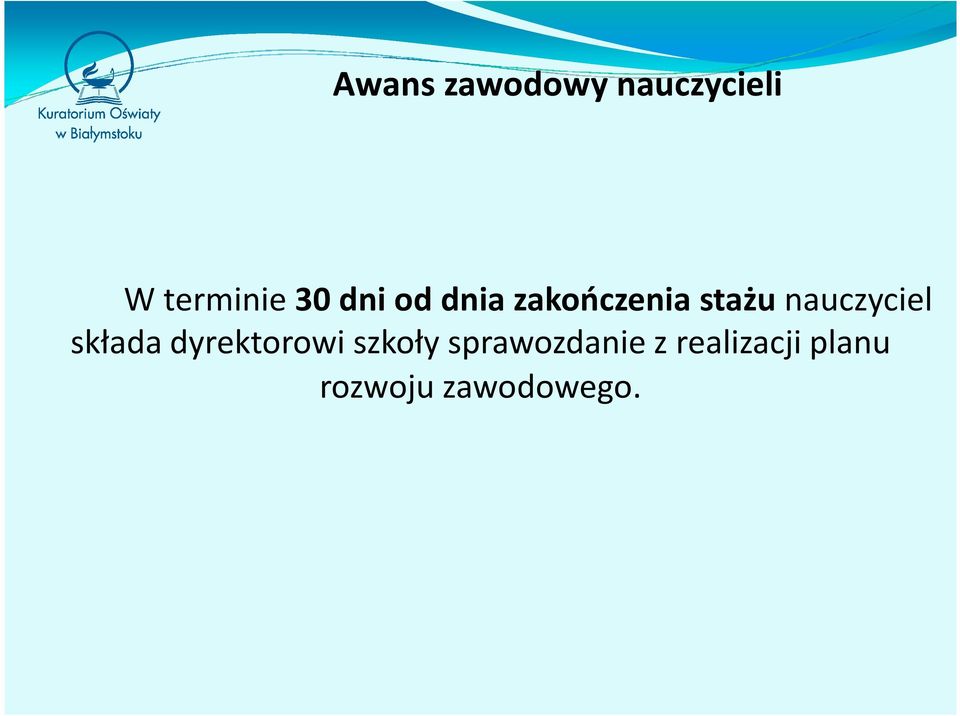 nauczyciel składa dyrektorowi szkoły