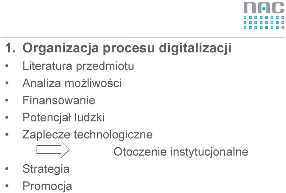 Finansowanie Potencjał ludzki Zaplecze