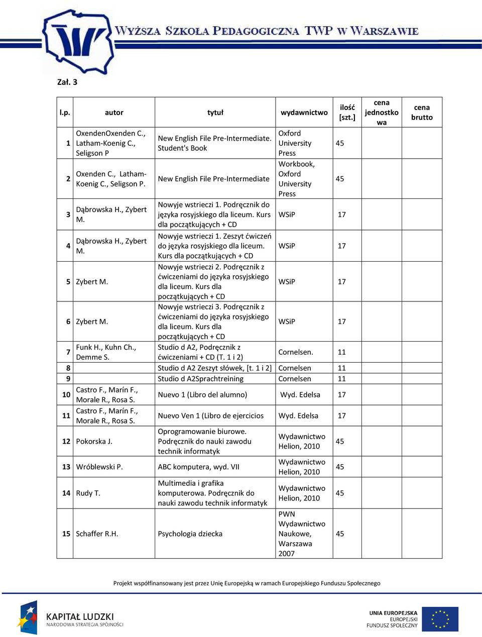 Zeszyt ćwiczeń do języka rosyjskiego dla liceum. Kurs dla Nowyje wstrieczi 2. Podręcznik z ćwiczeniami do języka rosyjskiego dla liceum. Kurs dla Nowyje wstrieczi 3.