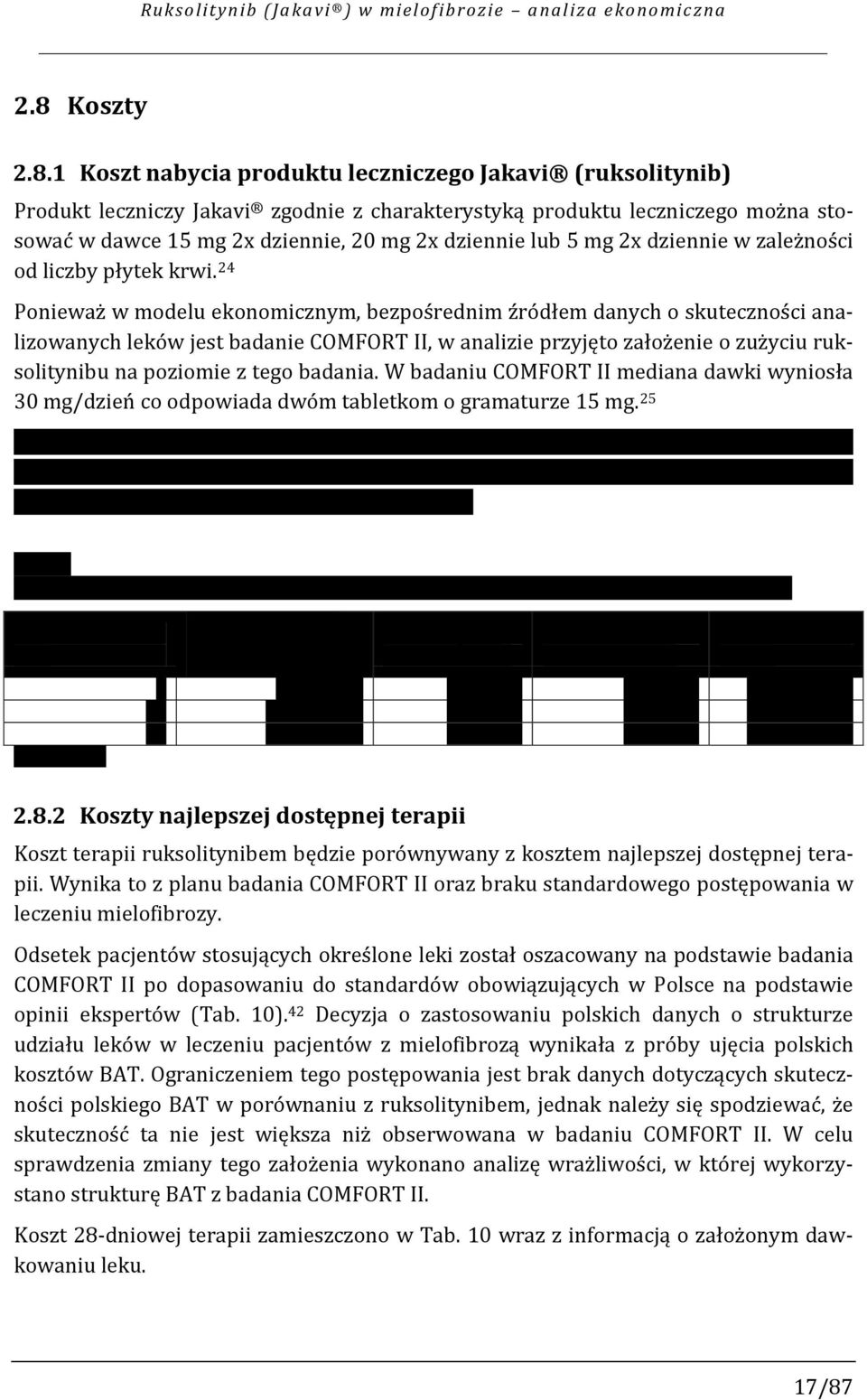 1 Koszt nabycia produktu leczniczego Jakavi (ruksolitynib) Produkt leczniczy Jakavi zgodnie z charakterystyką produktu leczniczego można stosować w dawce 15 mg 2x dziennie, 20 mg 2x dziennie lub 5 mg