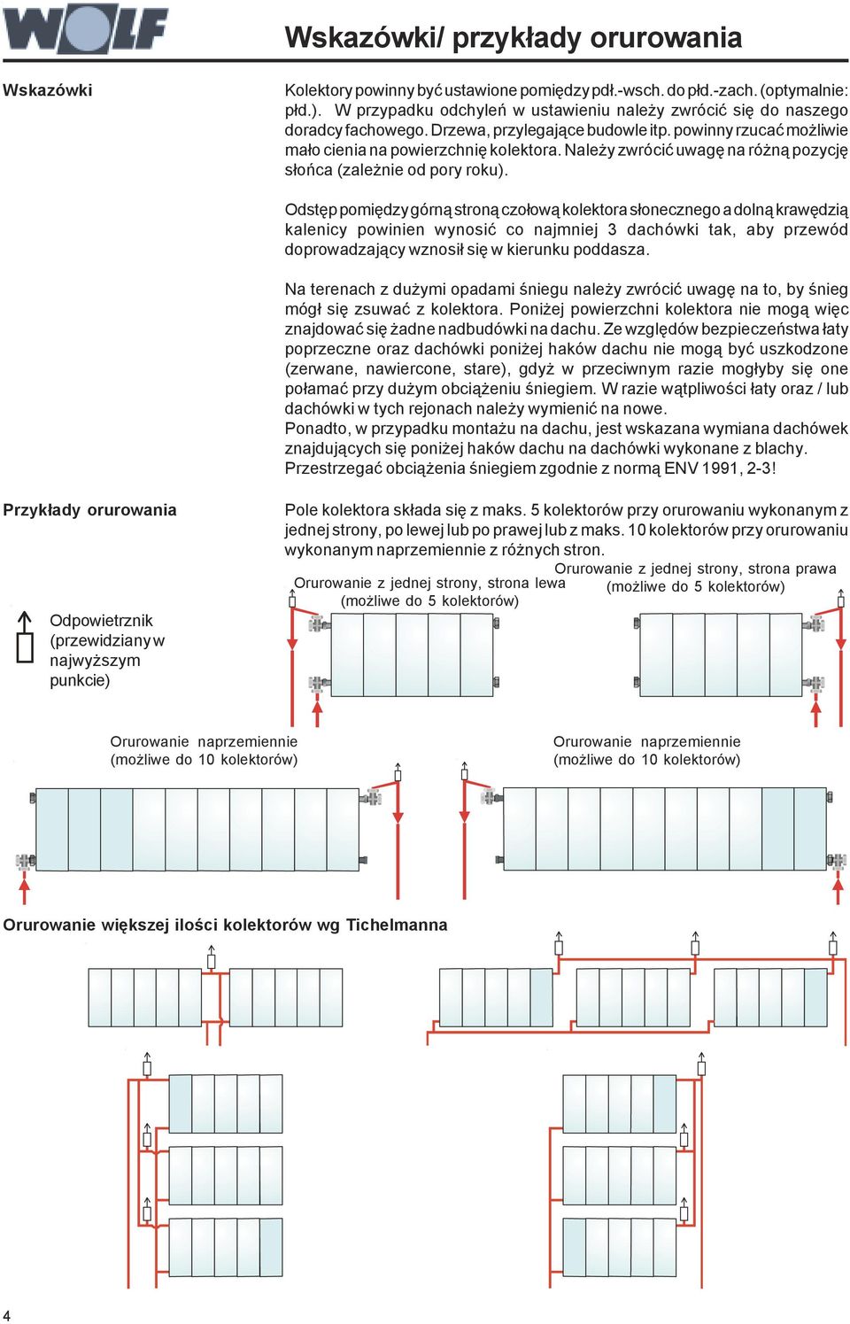 Należy zwrócić uwagę na różną pozycję słońca (zależnie od pory roku).