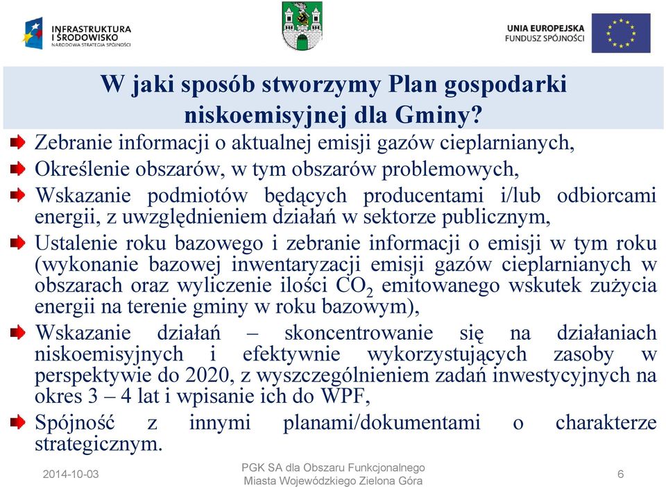 działań w sektorze publicznym, Ustalenie roku bazowego i zebranie informacji o emisji w tym roku (wykonanie bazowej inwentaryzacji emisji gazów cieplarnianych w obszarach oraz wyliczenie ilości CO 2