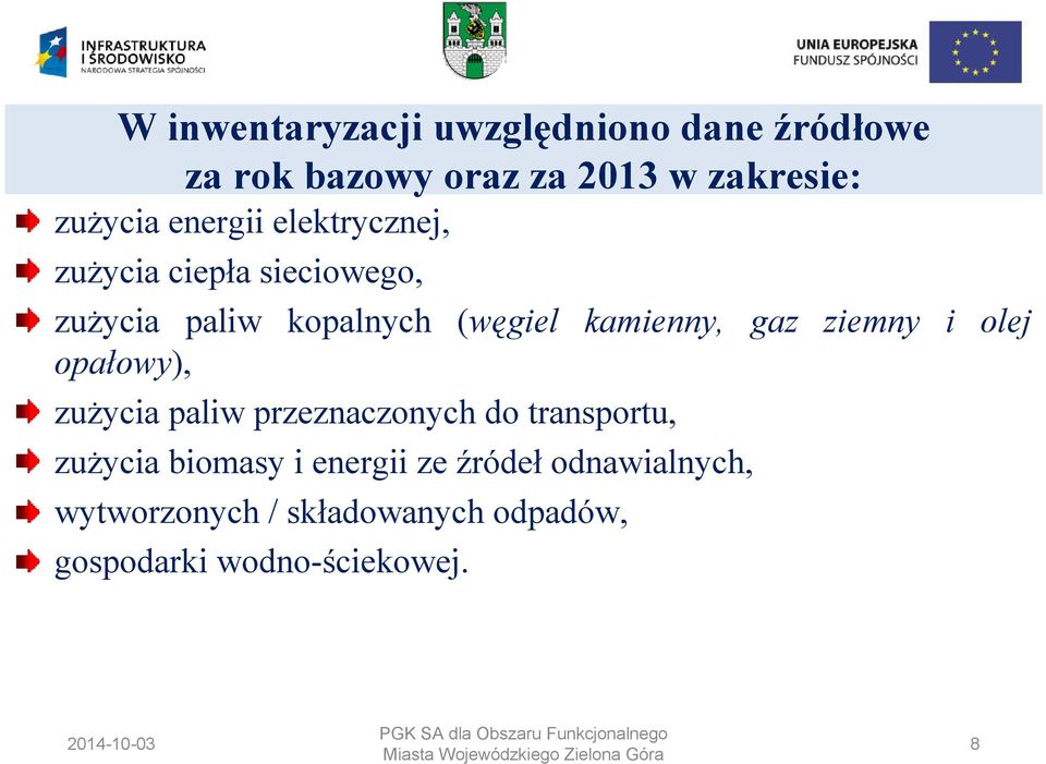 gaz ziemny i olej opałowy), zużycia paliw przeznaczonych do transportu, zużycia biomasy i