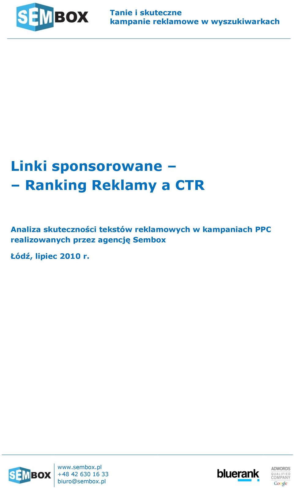 reklamowych w kampaniach PPC