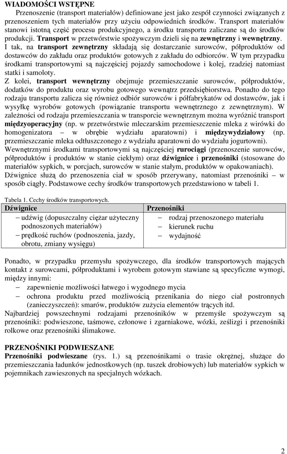 I tak, na transport zewnętrzny składają się dostarczanie surowców, półproduktów od dostawców do zakładu oraz produktów gotowych z zakładu do odbiorców.