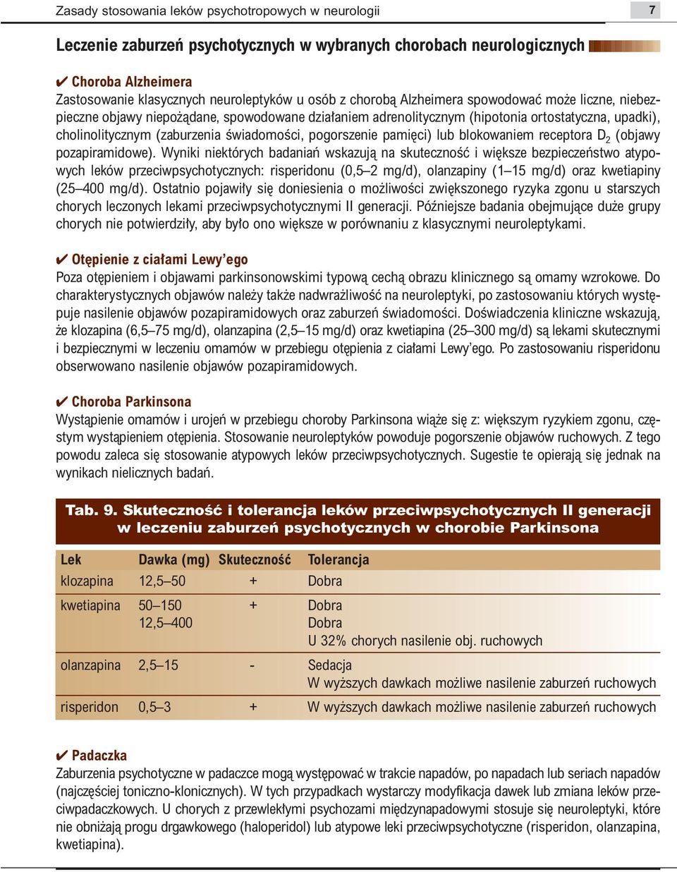 pogorszenie pami ci) lub blokowaniem receptora D 2 (objawy pozapiramidowe).