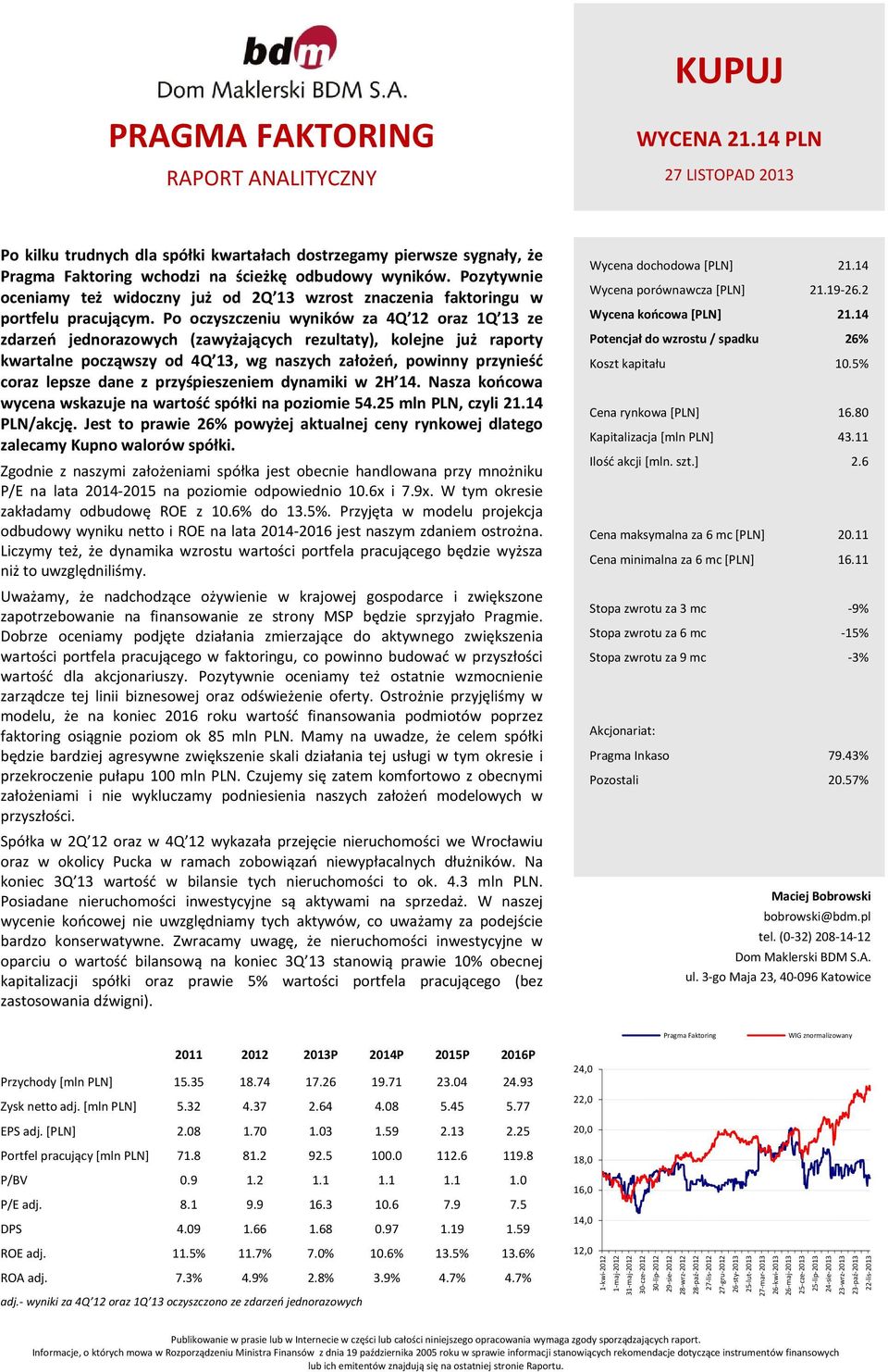 Po oczyszczeniu wyników za 4Q 12 oraz 1Q 13 ze zdarzeń jednorazowych (zawyżających rezultaty), kolejne już raporty kwartalne począwszy od 4Q 13, wg naszych założeń, powinny przynieść coraz lepsze