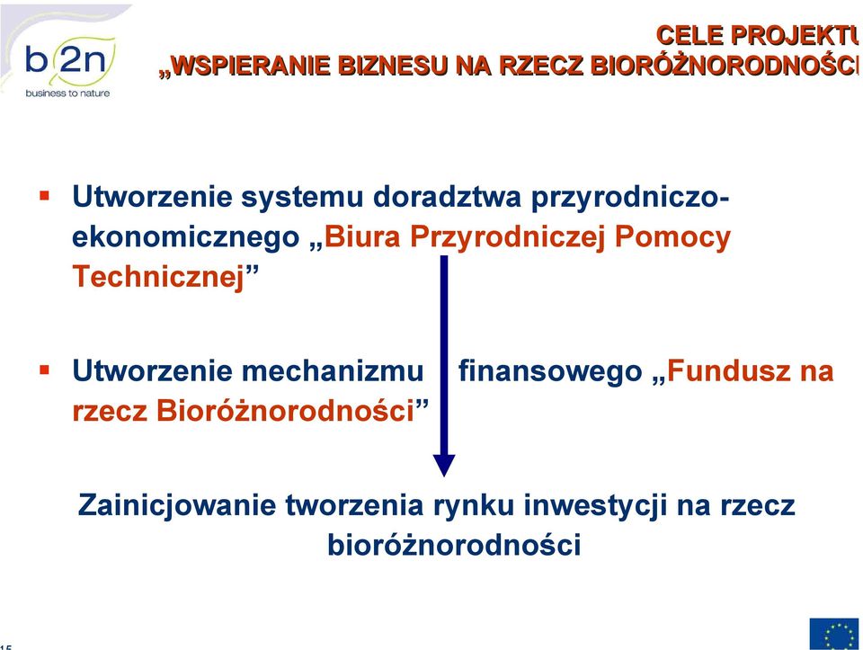 Technicznej Utworzenie mechanizmu rzecz Bioróżnorodności finansowego