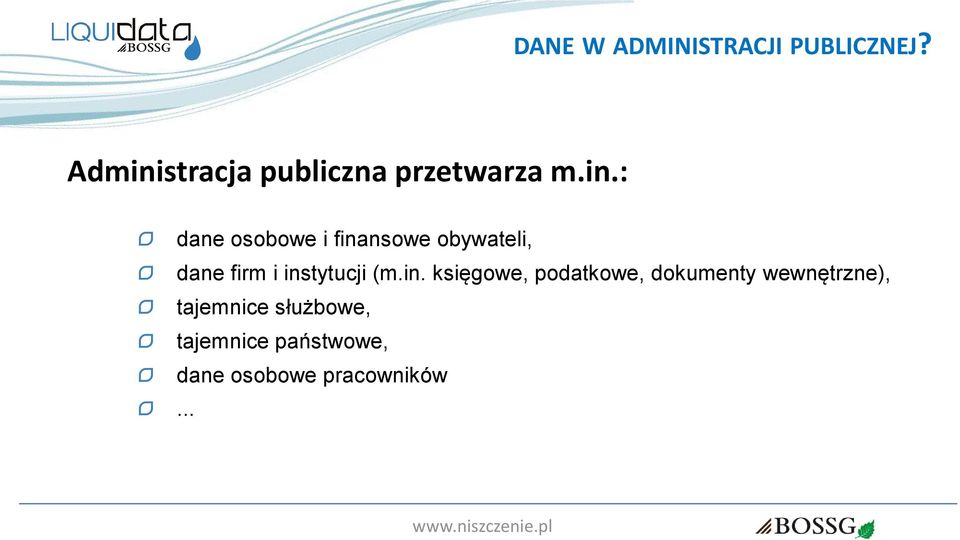 stracja publiczna przetwarza m.in.