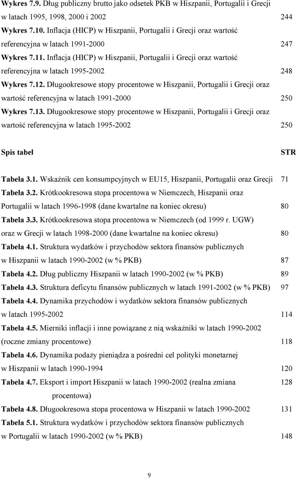 Inflacja (HICP) w Hiszpanii, Portugalii i Grecji oraz wartość referencyjna w latach 1995-2002 248 Wykres 7.12.