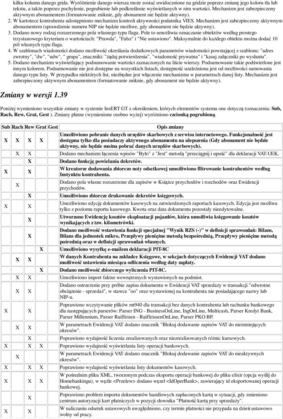 Mechanizm jest zabezpieczony aktywnym abonamentem (formatowanie zniknie, gdy abonament nie będzie aktywny). 2. W kartotece kontrahenta udostępniono mechanizm kontroli aktywności podatnika VIES.