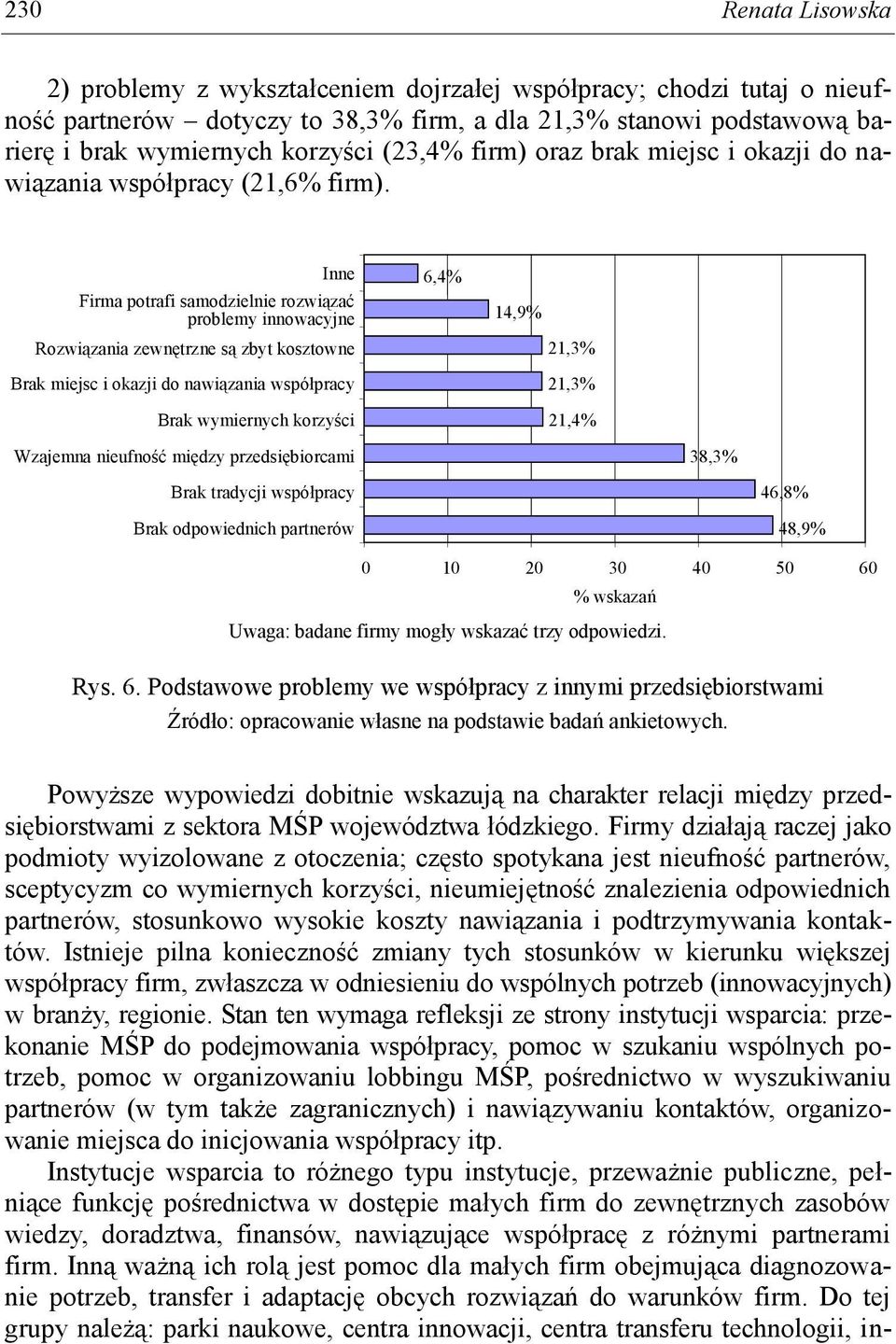 Inne Firma potrafi samodzielnie rozwiązać problemy innowacyjne Rozwiązania zewnętrzne są zbyt kosztowne Brak miejsc i okazji do nawiązania współpracy Brak wymiernych korzyści 6,4% 14,9% 21,3% 21,3%