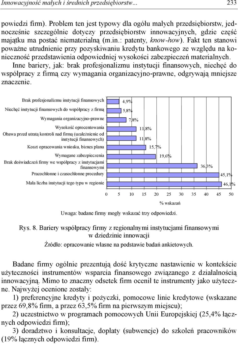 Fakt ten stanowi poważne utrudnienie przy pozyskiwaniu kredytu bankowego ze względu na konieczność przedstawienia odpowiedniej wysokości zabezpieczeń materialnych.