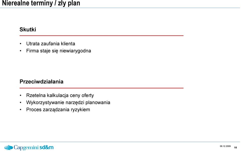 Przeciwdziałania Rzetelna kalkulacja ceny oferty