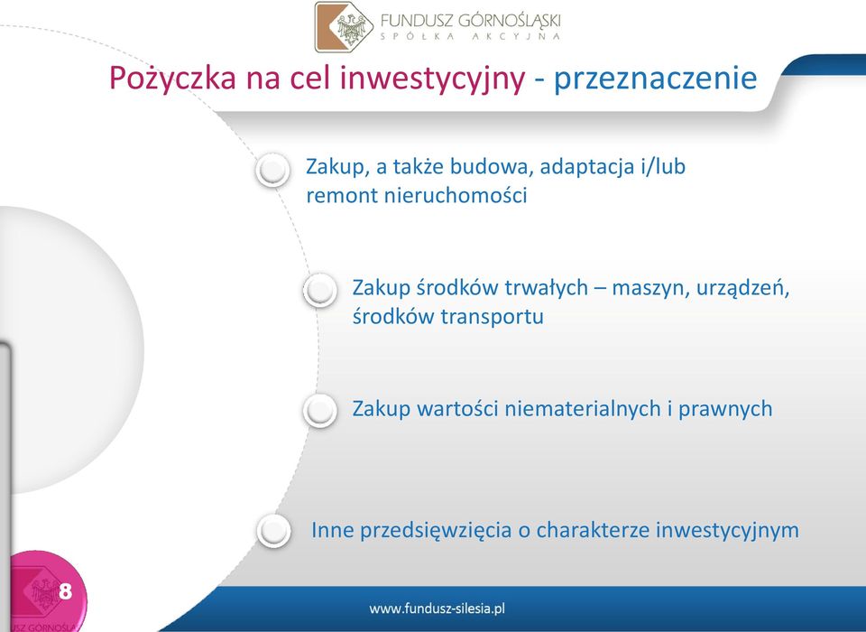 trwałych maszyn, urządzeń, środków transportu Zakup wartości