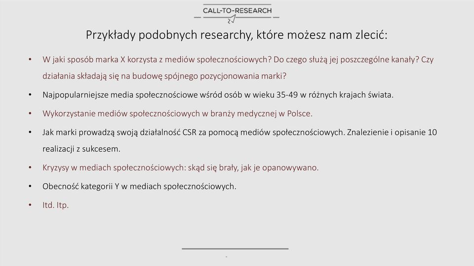 Wykorzystanie mediów społecznościowych w branży medycznej w Polsce. Jak marki prowadzą swoją działalność CSR za pomocą mediów społecznościowych.