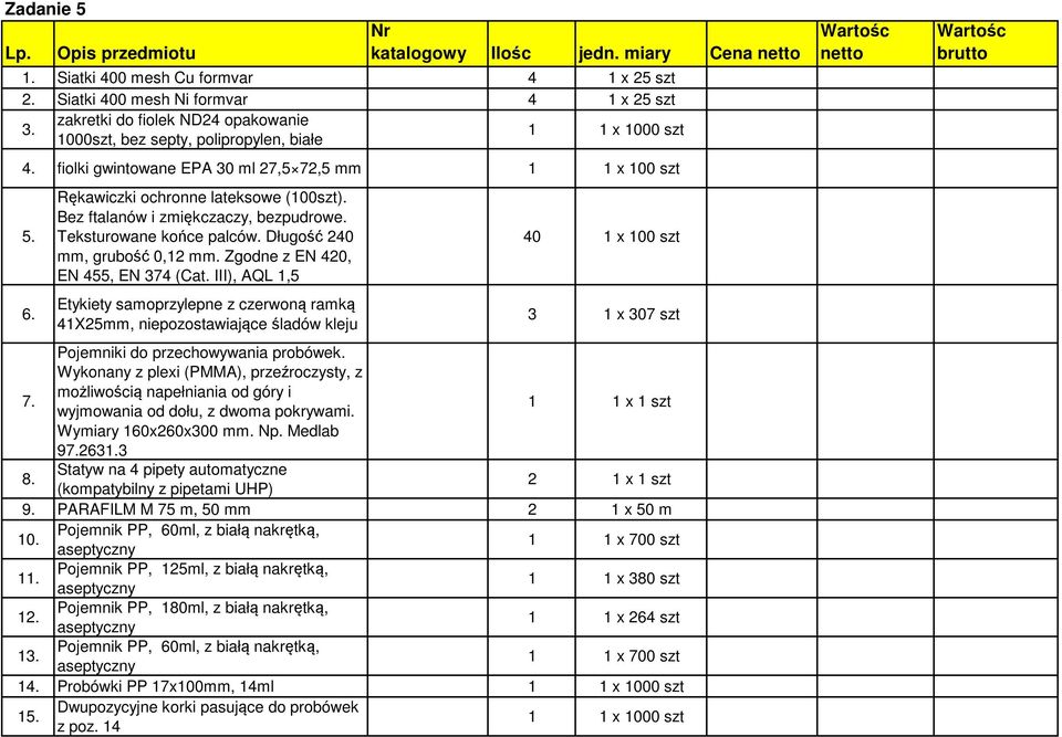 Bez ftalanów i zmiękczaczy, bezpudrowe. Teksturowane końce palców. Długość 240 mm, grubość 0,12 mm. Zgodne z EN 420, EN 455, EN 374 (Cat.