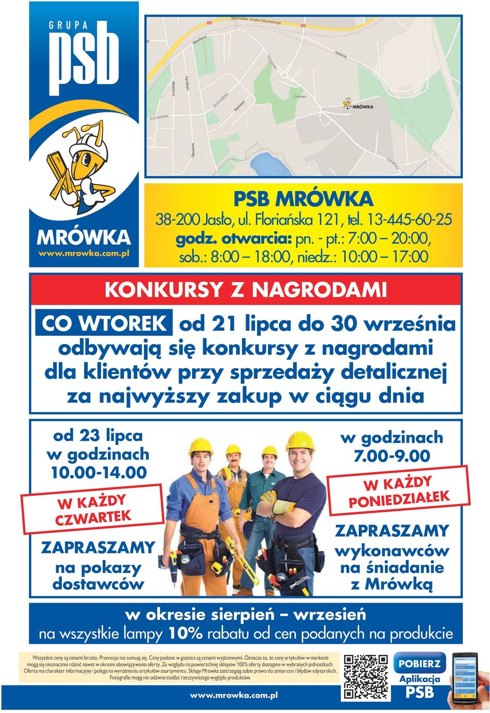 00 W KAŻDY CZWARTEK ZAPRASZAMY na pokazy dostawców w gzinach 7.00-9.