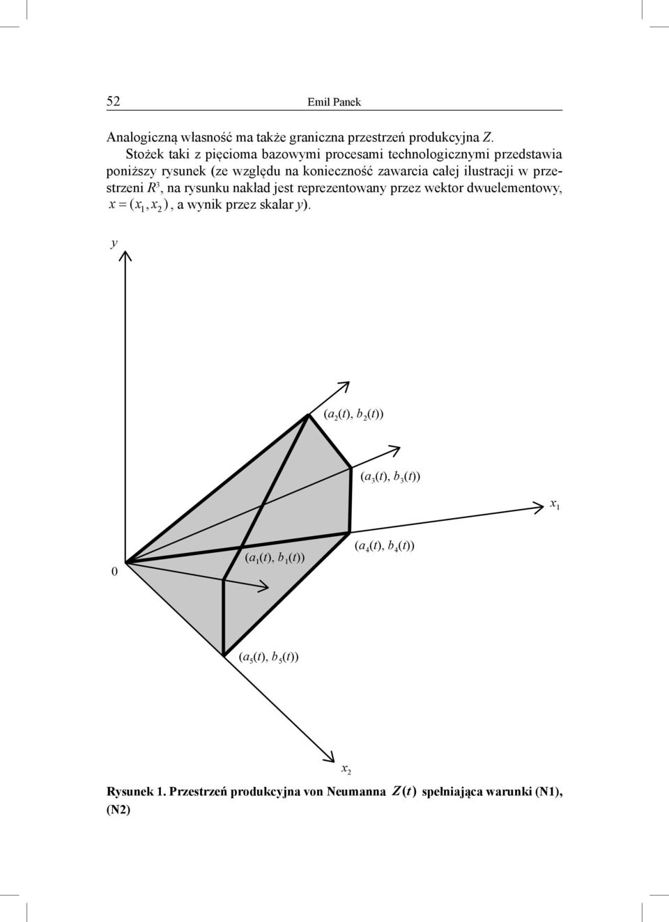 całej ilusracji w przesrzeni R 3, na rysunku nakład jes reprezenowany przez wekor dwuelemenowy, x= ( x, x ), a wynik