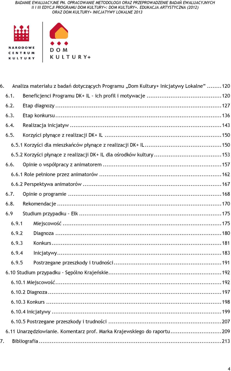 .. 153 6.6. Opinie o współpracy z animatorem... 157 6.6.1 Role pełnione przez animatorów... 162 6.6.2 Perspektywa animatorów... 167 6.7. Opinie o programie... 168 6.8. Rekomendacje... 170 6.