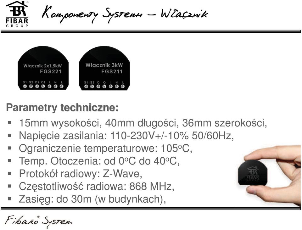 Ograniczenie temperaturowe: 105 o C, Temp.