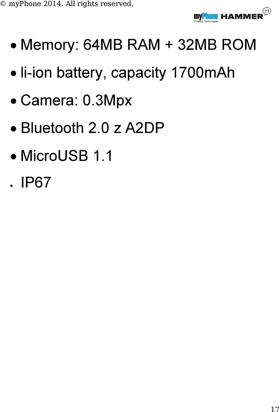 1700mAh Camera: 0.