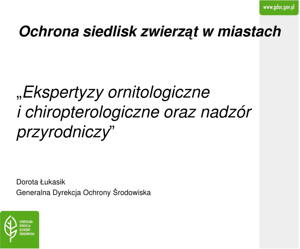 chiropterologiczne oraz nadzór