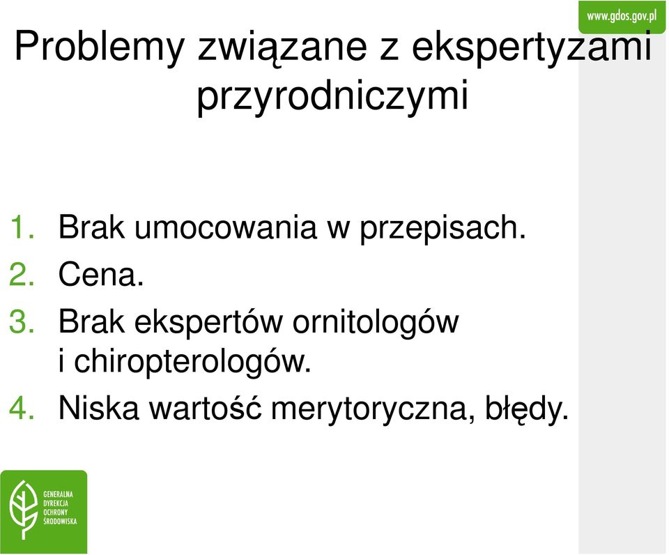 Brak umocowania w przepisach. 2. Cena. 3.