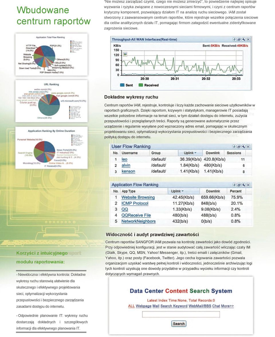 IAM został stworzony z zaawansowanym centrum raportów, które rejestruje wszelkie połączenia sieciowe dla celów analitycznych działu IT, pomagając firmom załagodzić ewentualne zidentyfikowane