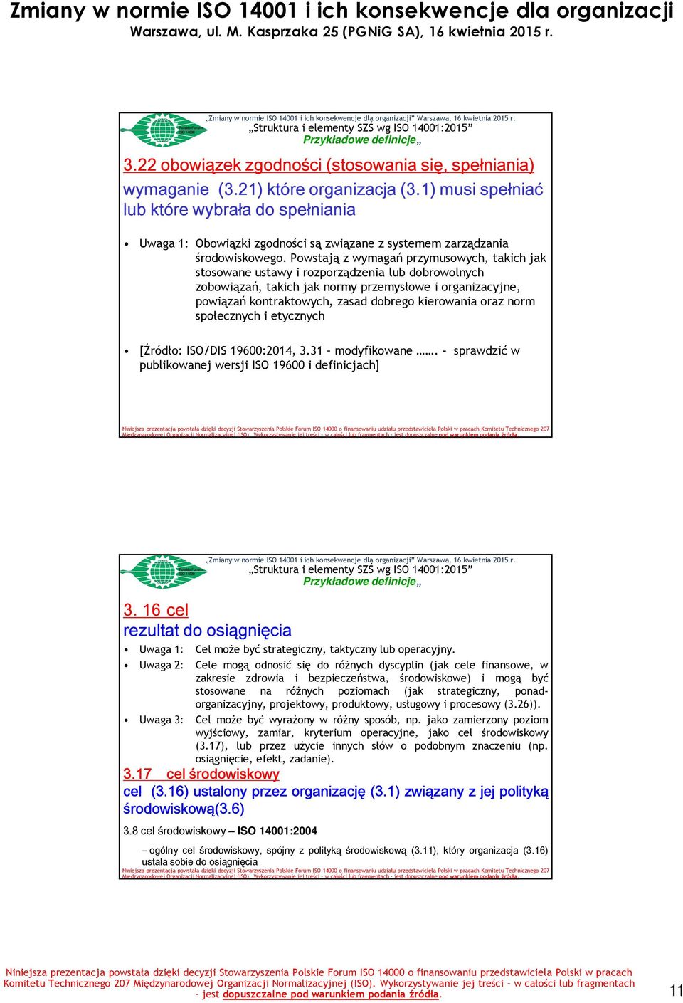 Powstają z wymagań przymusowych, takich jak stosowane ustawy i rozporządzenia lub dobrowolnych zobowiązań, takich jak normy przemysłowe i organizacyjne, powiązań kontraktowych, zasad dobrego