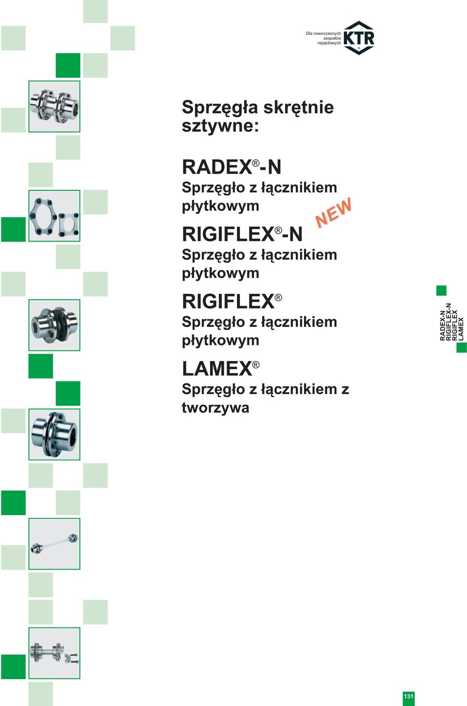 RIGIFLEX Sprzęgło z łącznikiem płytkowym RADEX-N