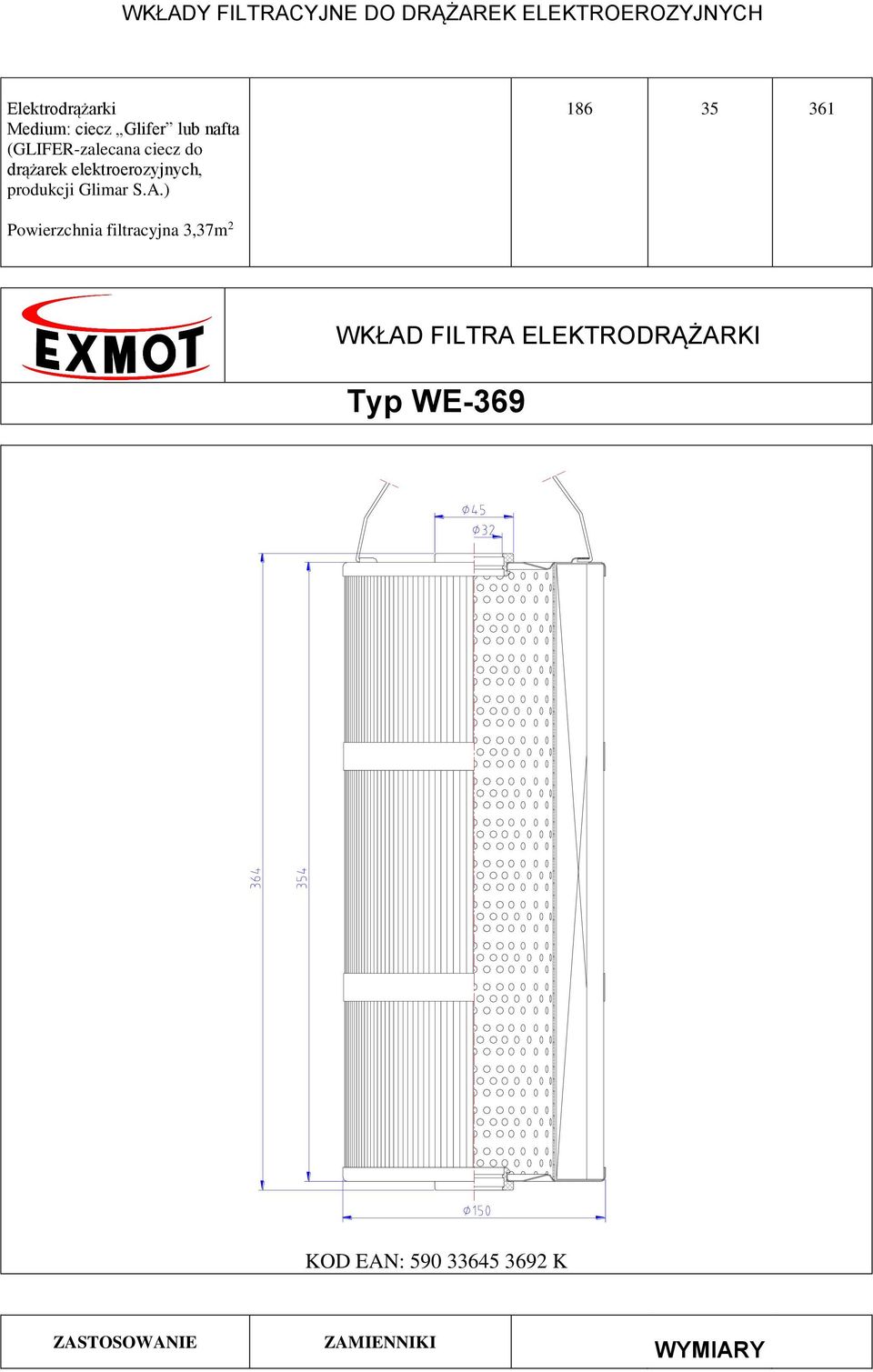 elektroerozyjnych, produkcji Glimar S.A.