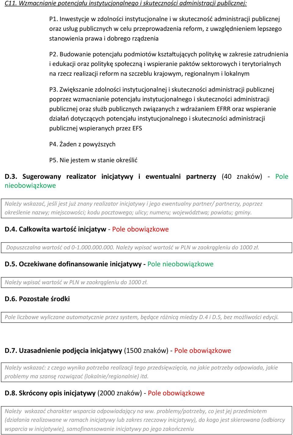 P2. Budowanie potencjału podmiotów kształtujących politykę w zakresie zatrudnienia i edukacji oraz politykę społeczną i wspieranie paktów sektorowych i terytorialnych na rzecz realizacji reform na