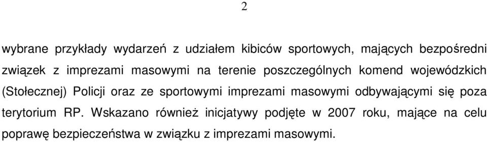 ze sportowymi imprezami masowymi odbywającymi się poza terytorium RP.