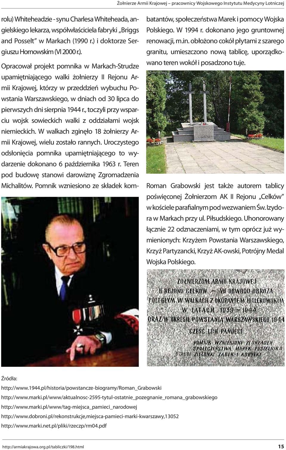 i doktorze Sergiuszu Hornowskim (VI 2000 r.).