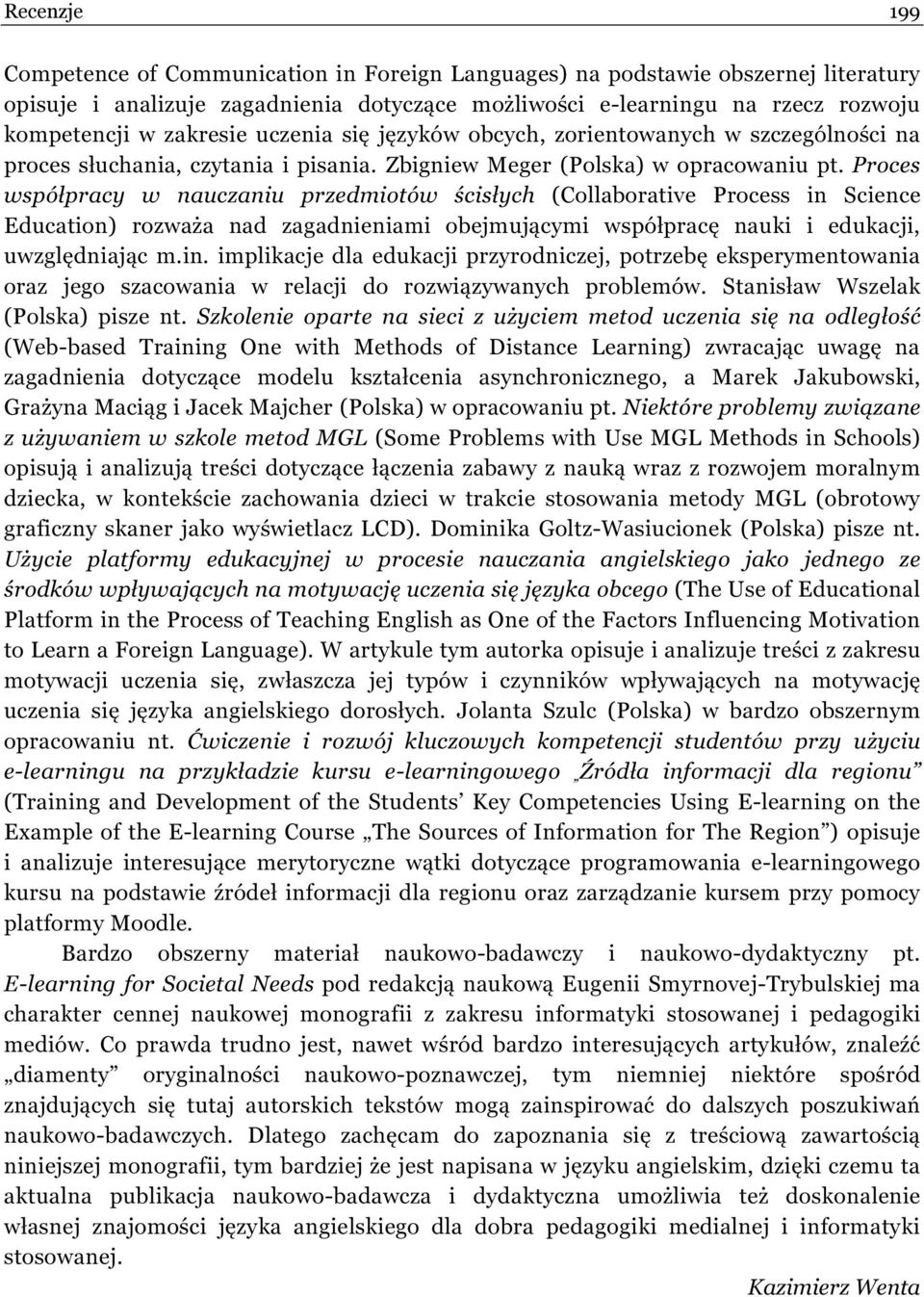 Proces współpracy w nauczaniu przedmiotów ścisłych (Collaborative Process in 