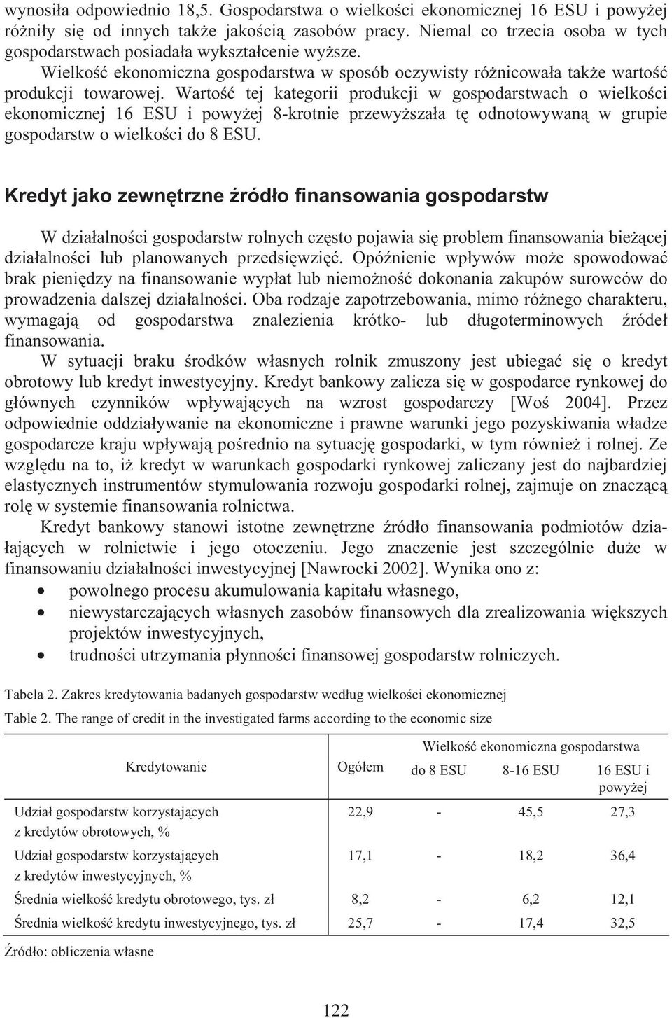 Warto tej kategorii produkcji w gospodarstwach o wielko ci ekonomicznej 16 ESU i powy ej 8-krotnie przewy sza a t odnotowywan w grupie gospodarstw o wielko ci do 8 ESU.