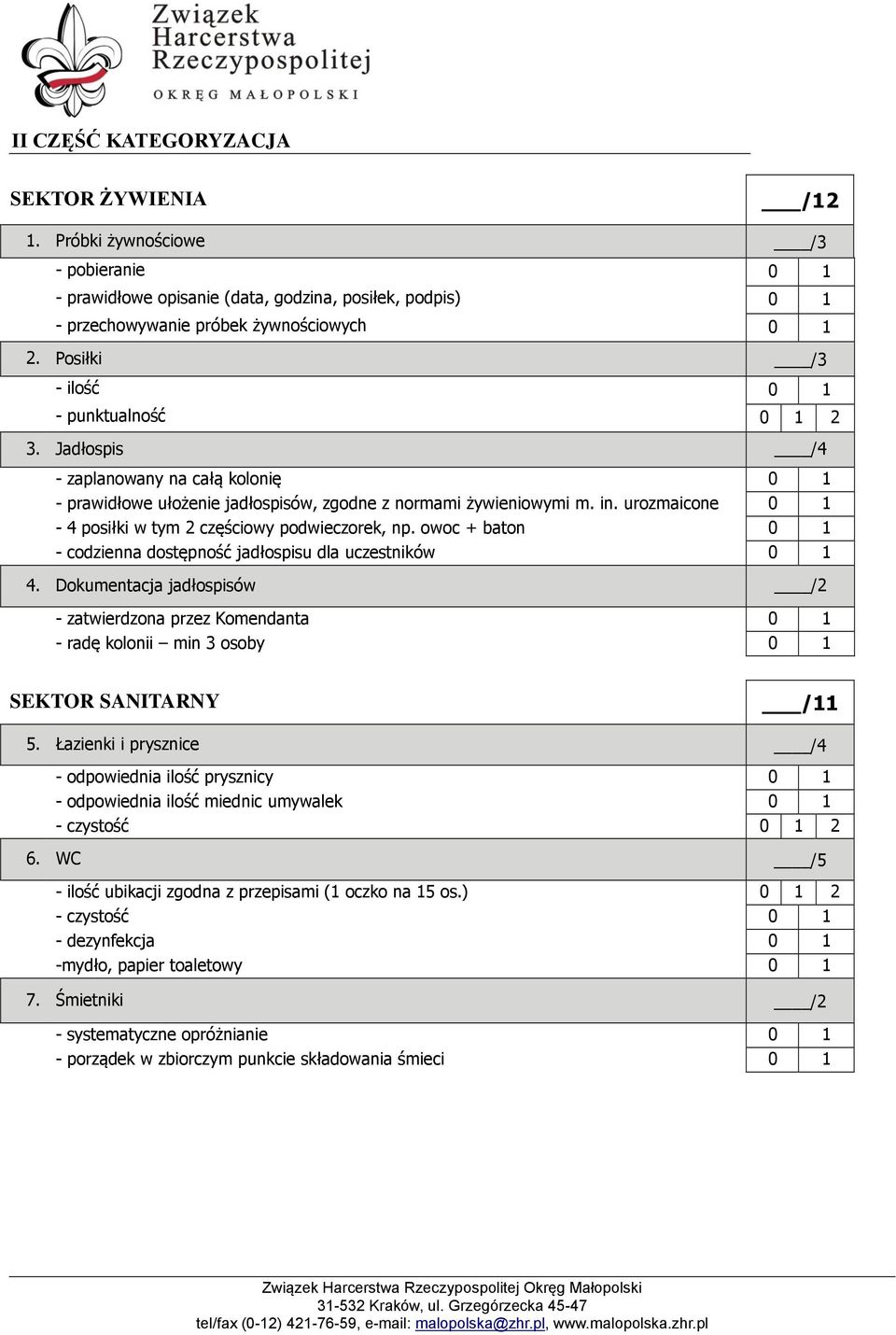 urozmaicone 0 1-4 posiłki w tym 2 częściowy podwieczorek, np. owoc + baton 0 1 - codzienna dostępność jadłospisu dla uczestników 0 1 4.