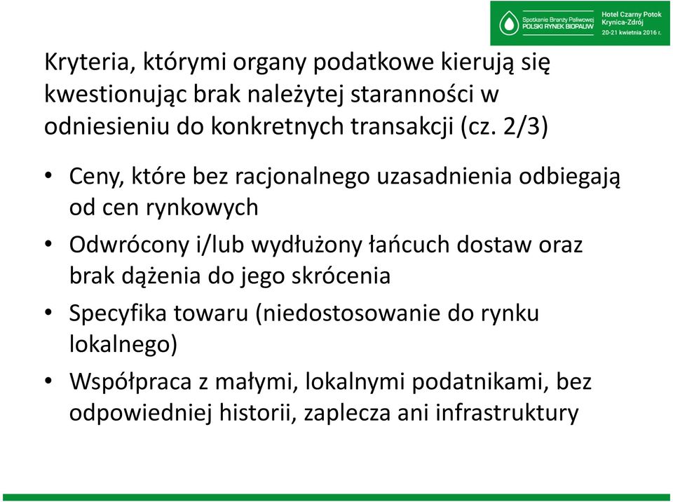 2/3) Ceny, które bez racjonalnego uzasadnienia odbiegają od cen rynkowych Odwrócony i/lub wydłużony łańcuch