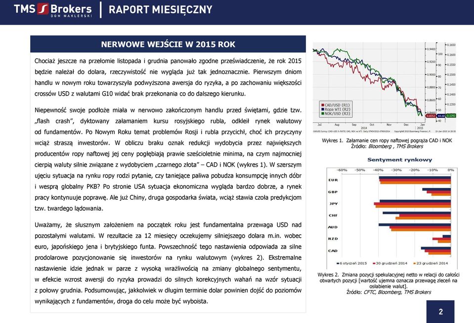 Niepewność swoje podłoże miała w nerwowo zakończonym handlu przed świętami, gdzie tzw. flash crash, dyktowany załamaniem kursu rosyjskiego rubla, odkleił rynek walutowy od fundamentów.