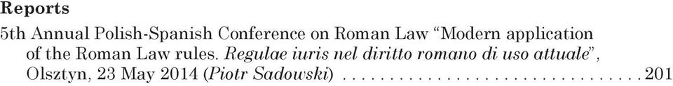 Regulae iuris nel diritto romano di uso attuale,