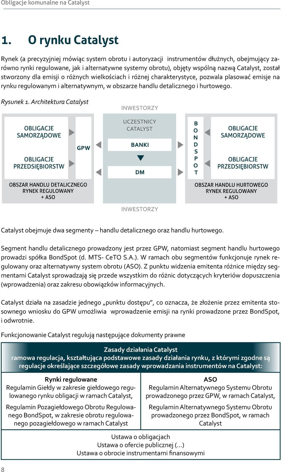 Catalyst, został stworzony dla emisji o różnych wielkościach i różnej charakterystyce, pozwala plasować emisje na rynku regulowanym i alternatywnym, w obszarze handlu detalicznego i hurtowego.