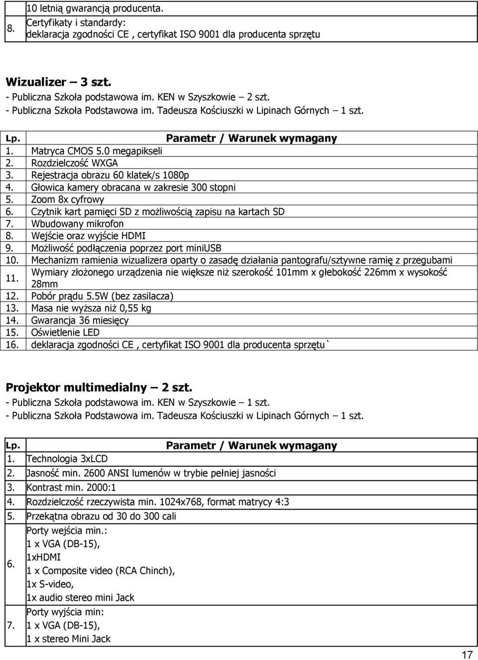 Głowica kamery obracana w zakresie 300 stopni 5. Zoom 8x cyfrowy 6. Czytnik kart pamięci SD z możliwością zapisu na kartach SD 7. Wbudowany mikrofon 8. Wejście oraz wyjście HDMI 9.