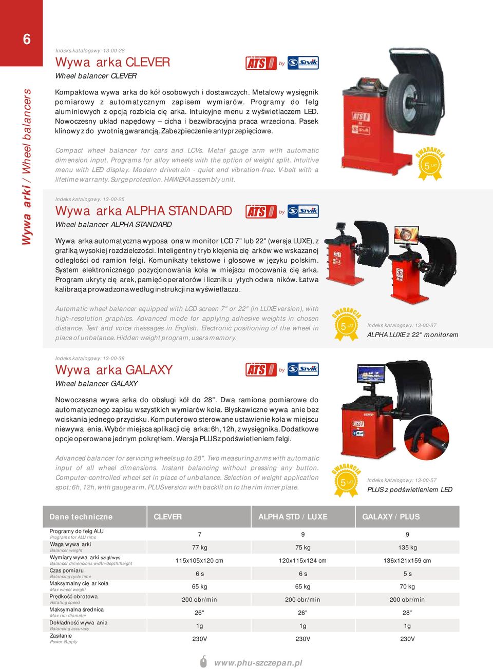 Nowoczesny układ napędowy cicha i bezwibracyjna praca wrzeciona. Pasek klinowy z dożywotnią gwarancją. Zabezpieczenie antyprzepięciowe. Compact wheel balancer for cars and LCVs.