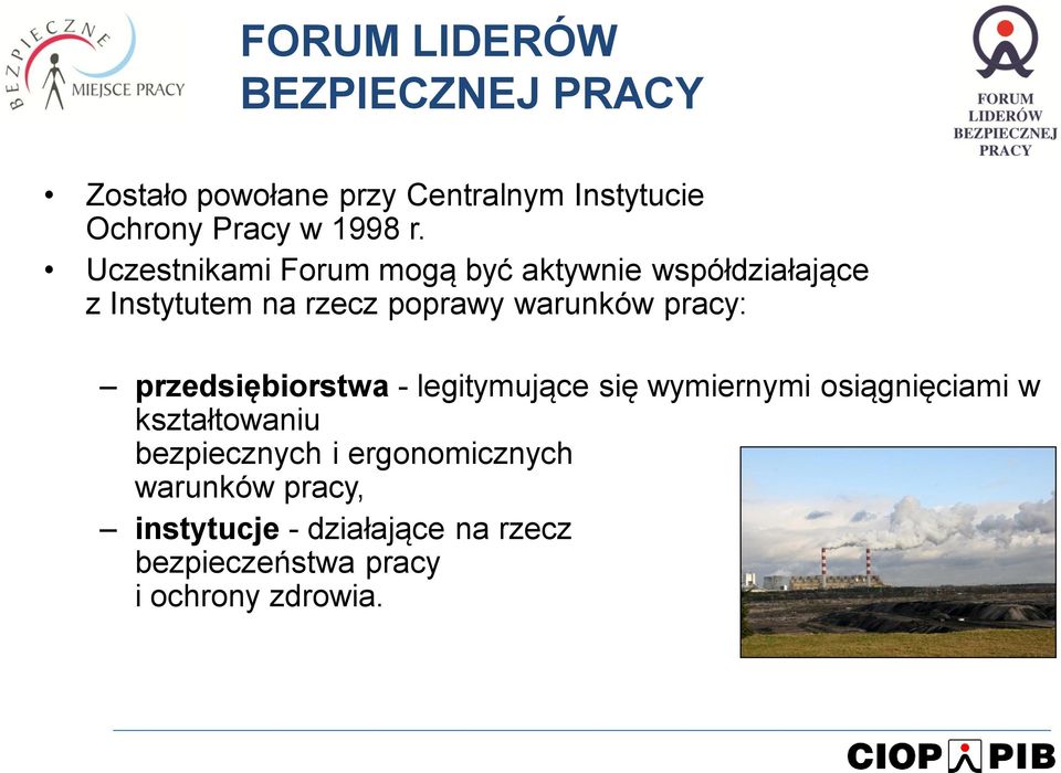 przedsiębiorstwa - legitymujące się wymiernymi osiągnięciami w kształtowaniu bezpiecznych i