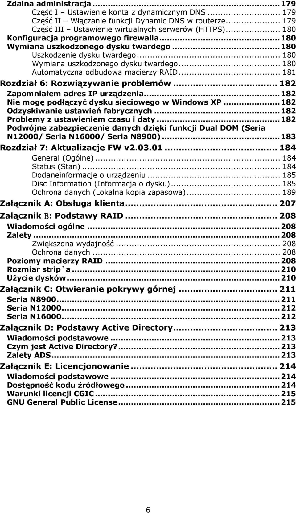 .. 181 Rozdział 6: Rozwiązywanie problemów... 182 Zapomniałem adres IP urządzenia... 182 Nie mogę podłączyć dysku sieciowego w Windows XP... 182 Odzyskiwanie ustawień fabrycznych.