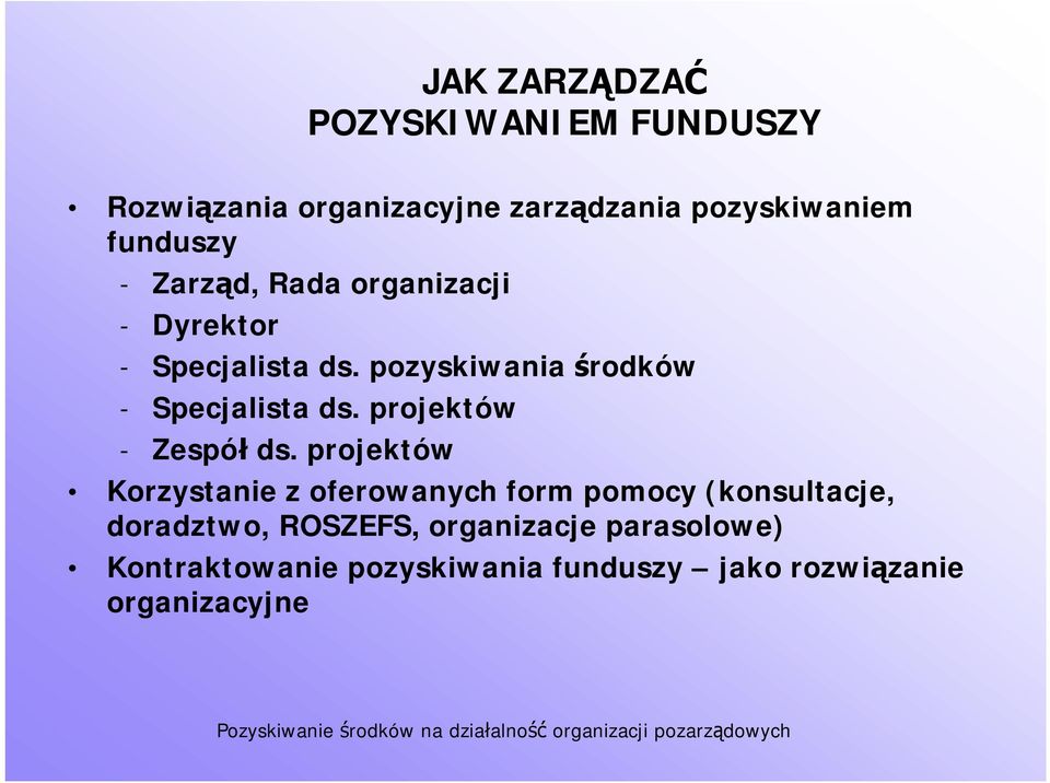 projektów - Zespół ds.