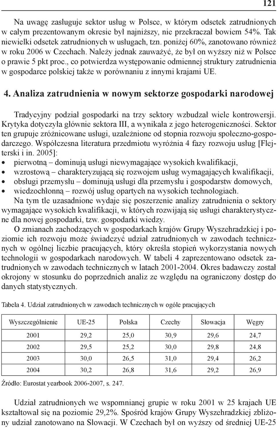 , co potwierdza występowanie odmiennej struktury zatrudnienia w gospodarce polskiej także w porównaniu z innymi krajami UE. 4.